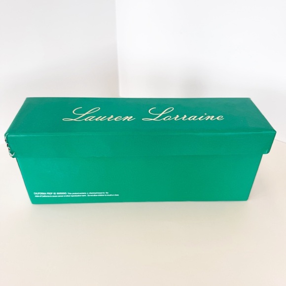 NWT Lauren Lorraine Nilo Pearl Denim Slides, Size 6 - Picture 3 of 11